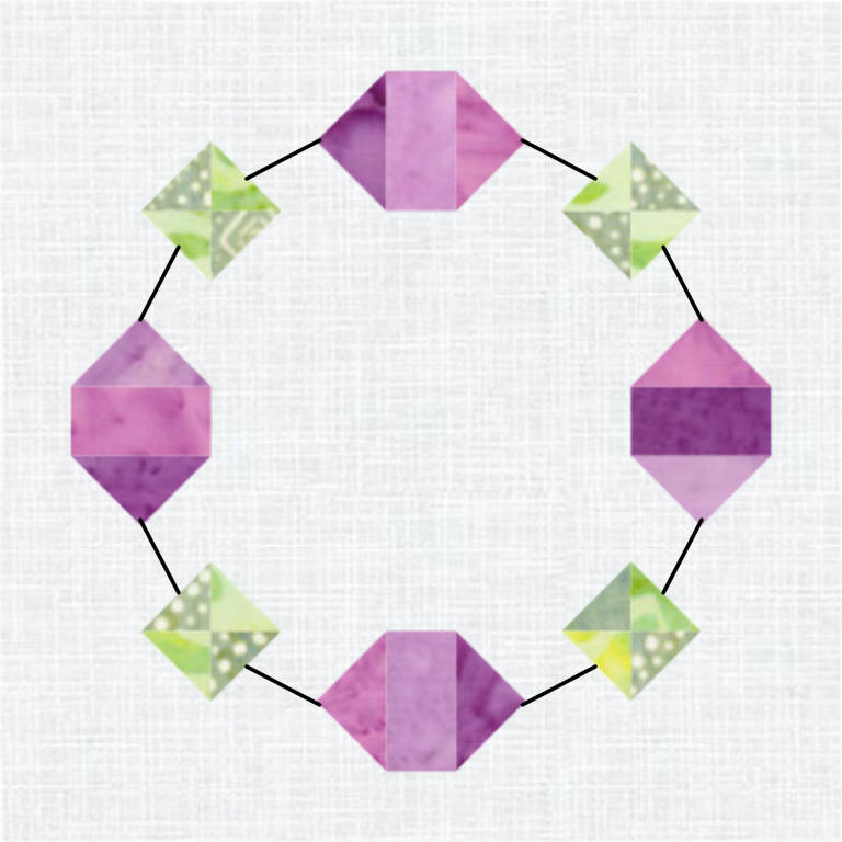 bracelet block quilt construction
